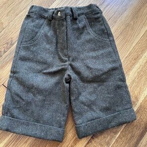 Marie-Chantal Luxury Children’s Size 4 Olive Wool-Blend Lined Bermuda Shorts NWT